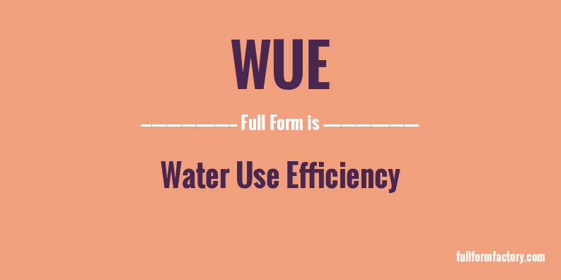 wue-full-form