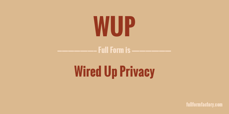 wup-full-form