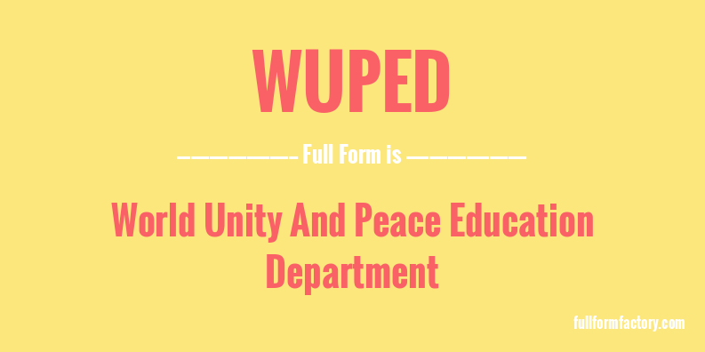 wuped-full-form