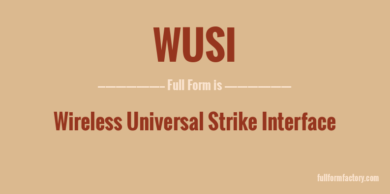 wusi-full-form