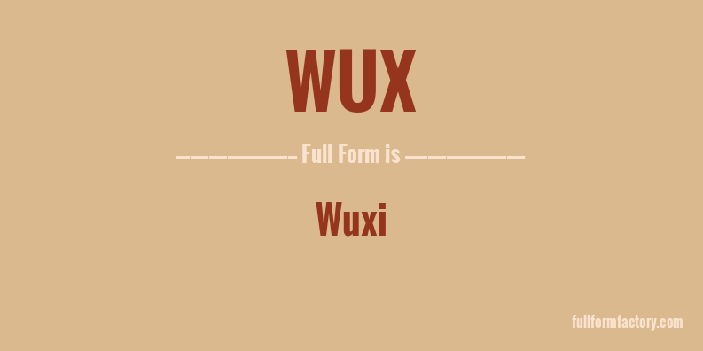 wux-full-form