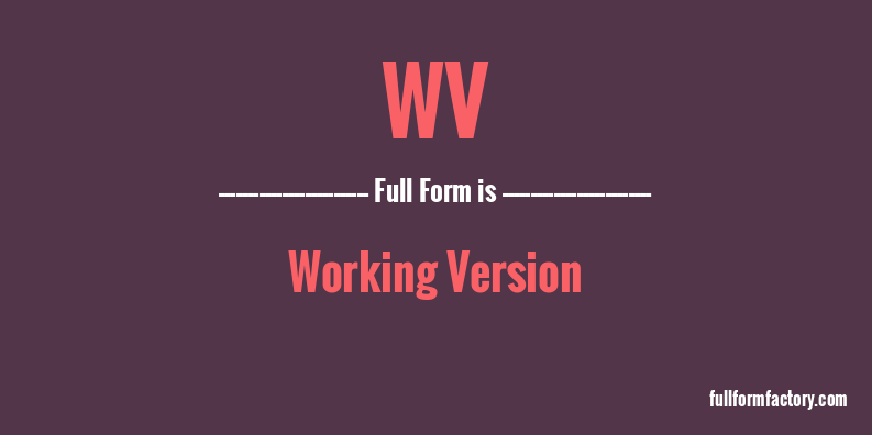 wv-full-form