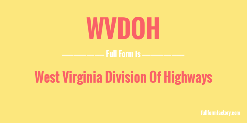 wvdoh-full-form