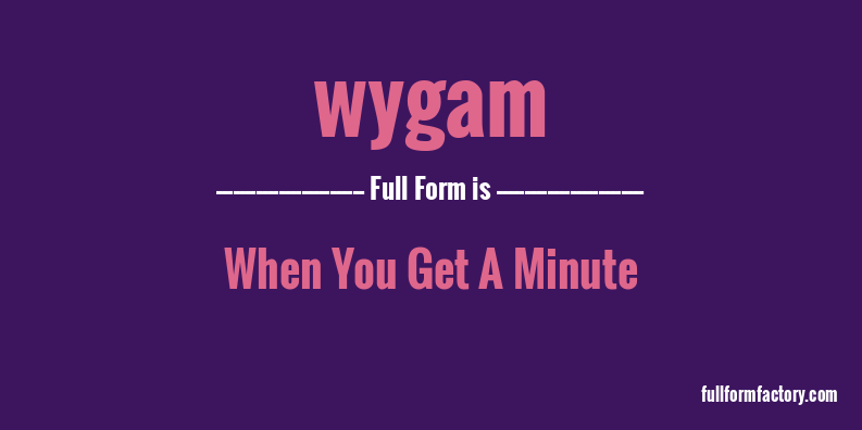 wygam-full-form