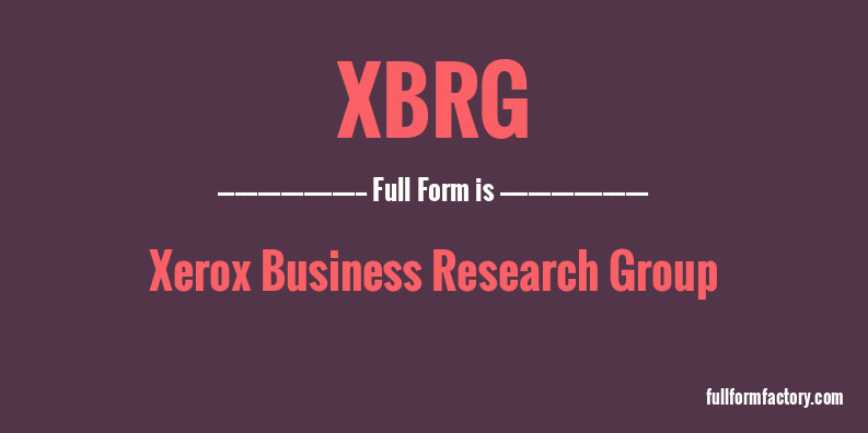 xbrg-full-form