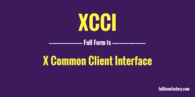 xcci-full-form