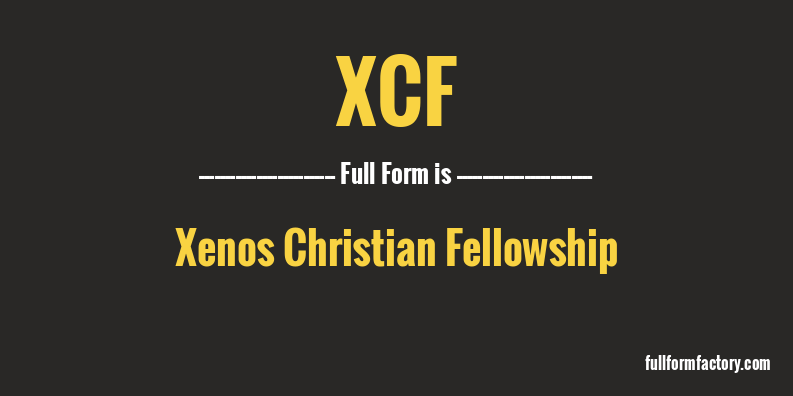 xcf-full-form