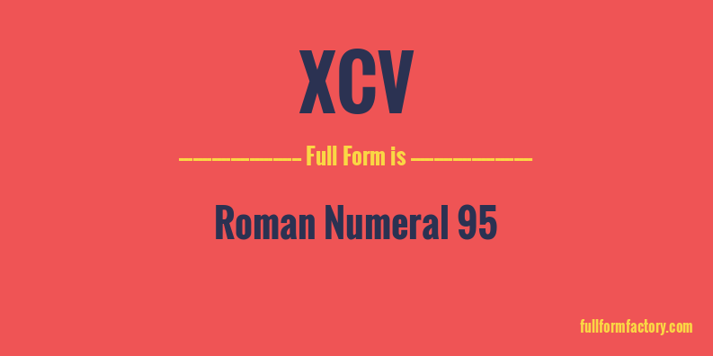 xcv-full-form