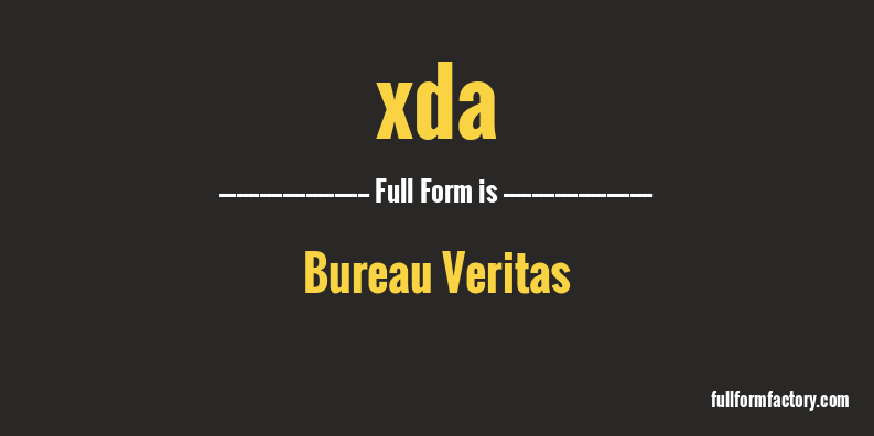 xda-full-form