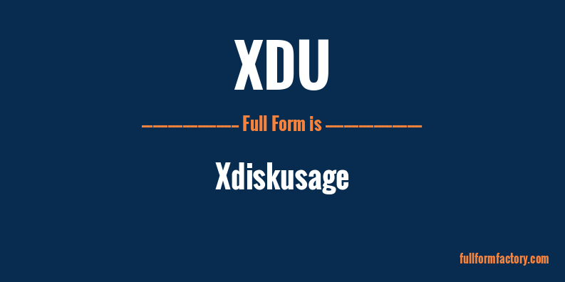 xdu-full-form