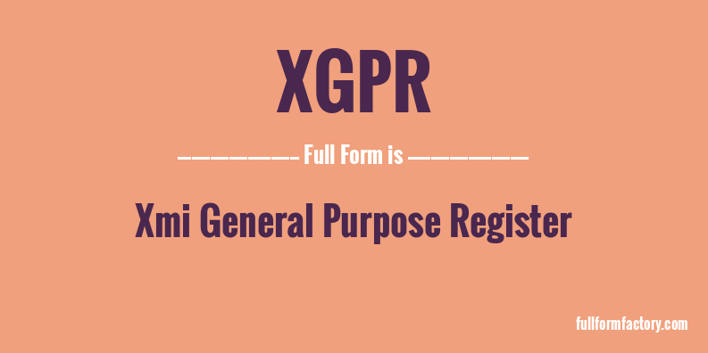 xgpr-full-form