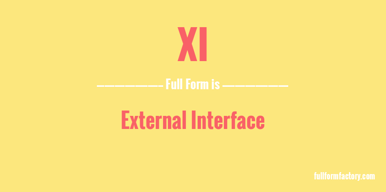 xi-full-form