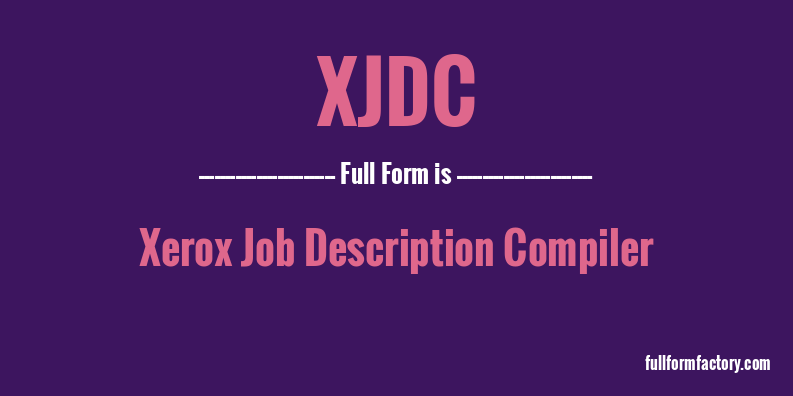 xjdc-full-form