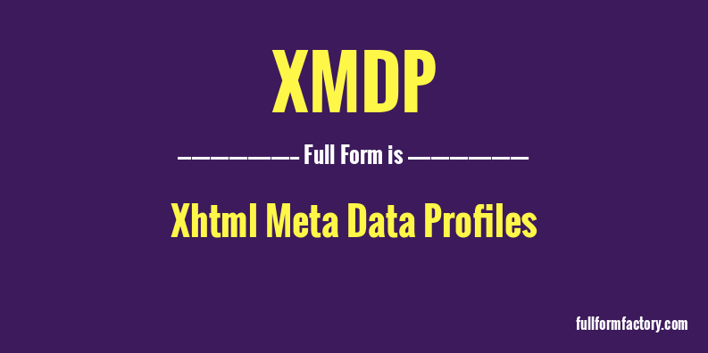 xmdp-full-form