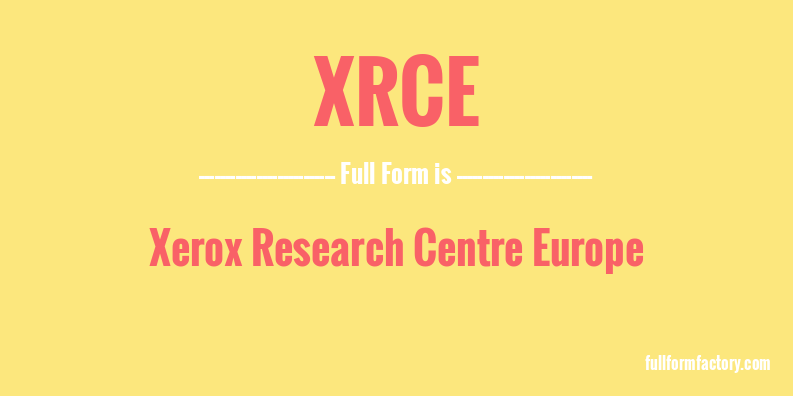 xrce-full-form