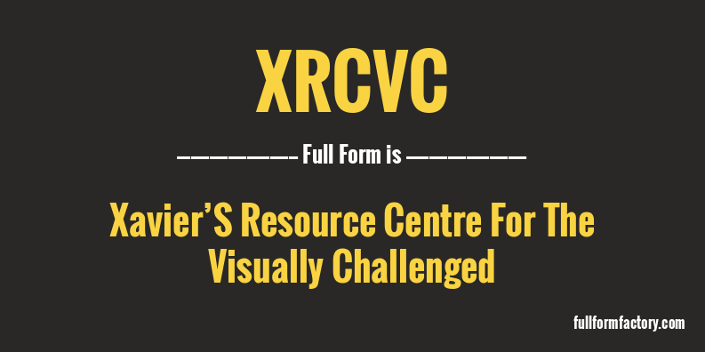 xrcvc-full-form