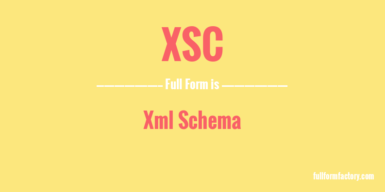 xsc-full-form