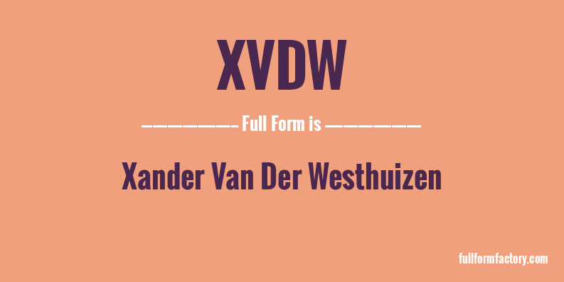 xvdw-full-form