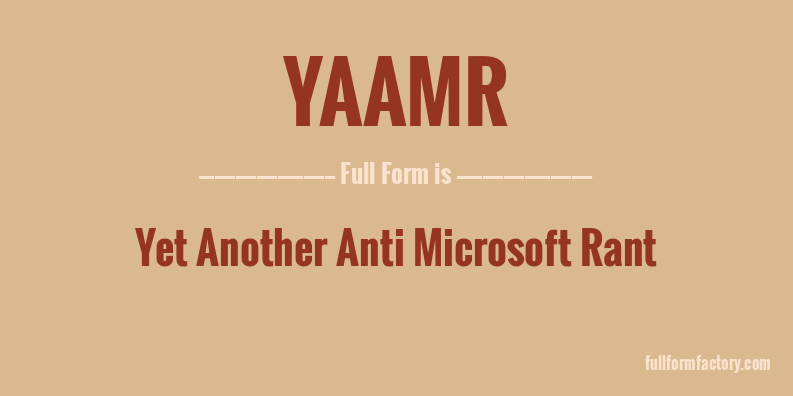 yaamr-full-form
