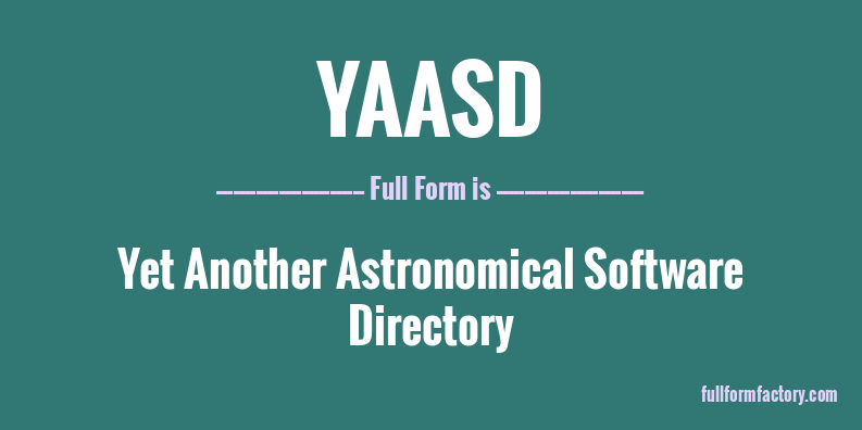 yaasd-full-form