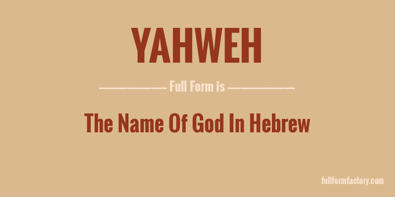 yahweh-full-form