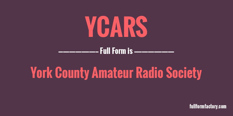 ycars-full-form