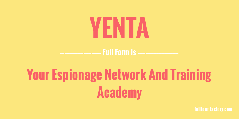 yenta-full-form