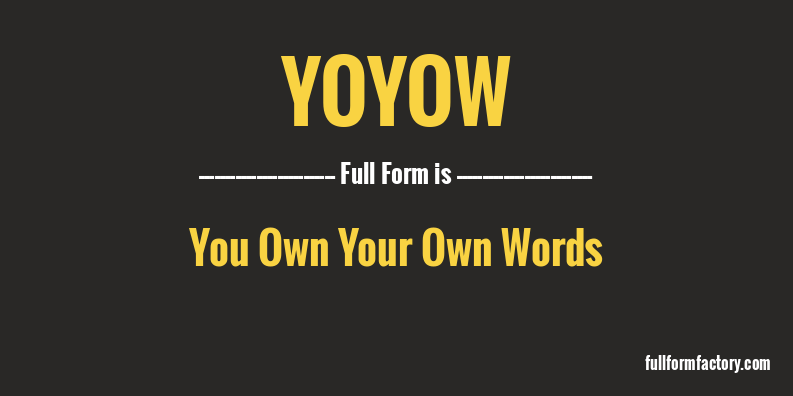 yoyow-full-form