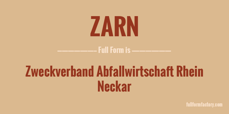 zarn-full-form