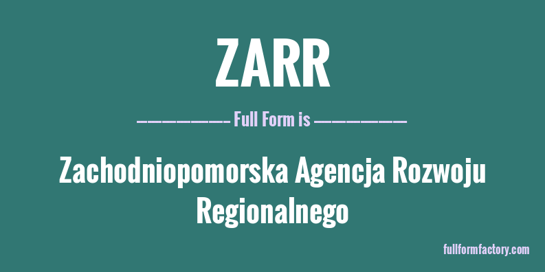 zarr-full-form