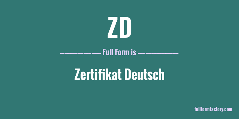 zd-full-form