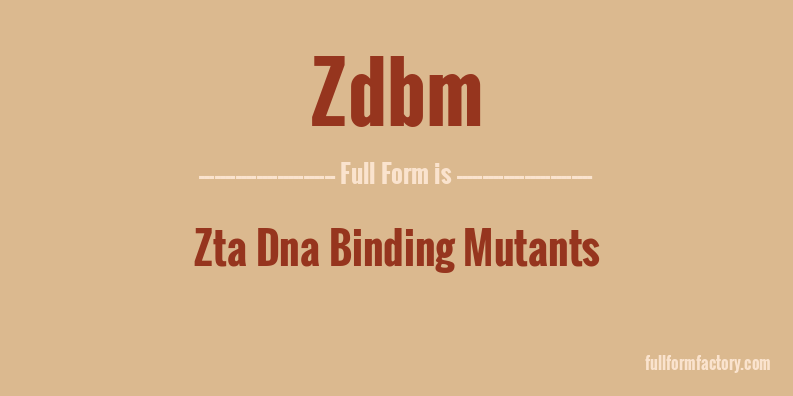 zdbm-full-form