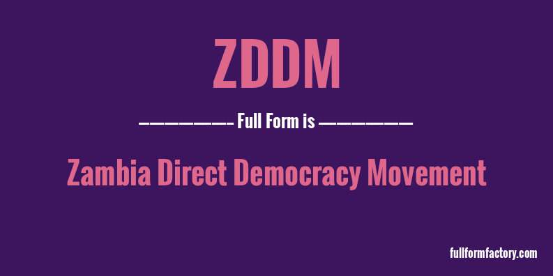 zddm-full-form