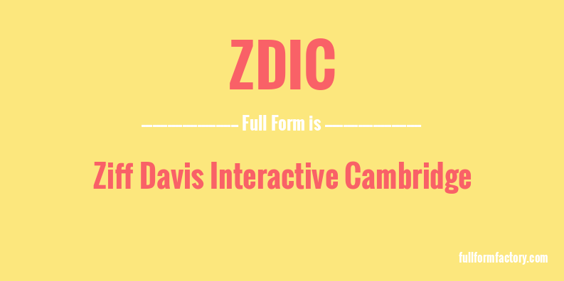 zdic-full-form