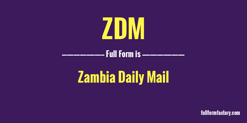 zdm-full-form