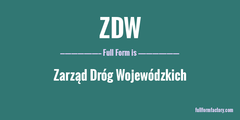 zdw-full-form