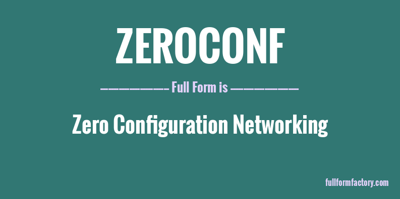 zeroconf-full-form