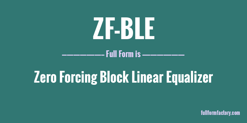 zf-ble-full-form