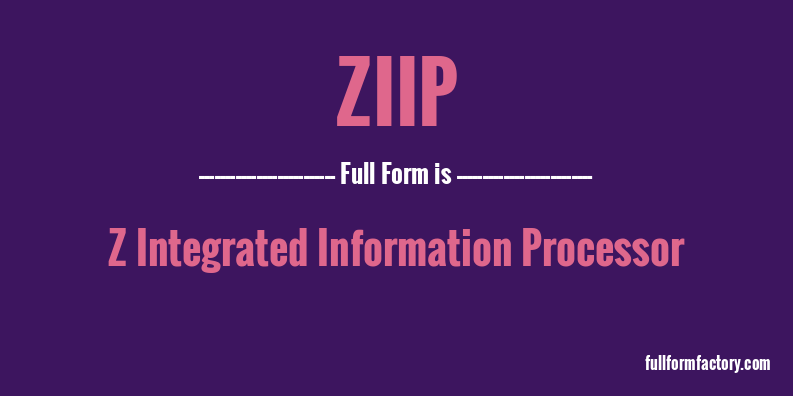 ziip-full-form