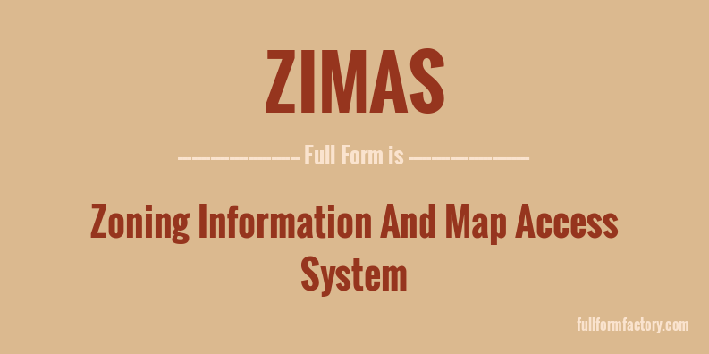 zimas-full-form