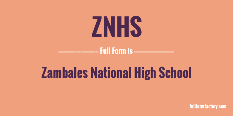 znhs-full-form