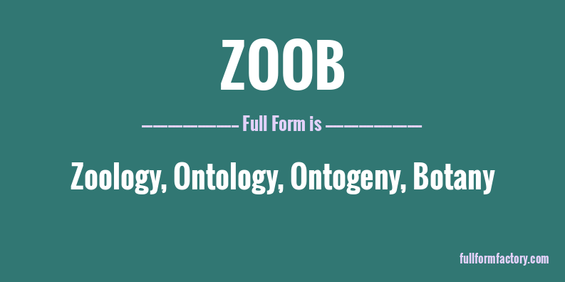 zoob-full-form