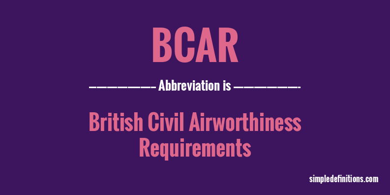 bcar-abbreviation