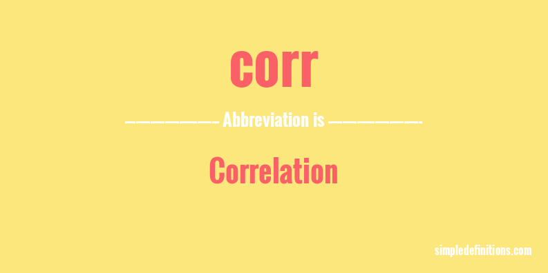 corr-abbreviation