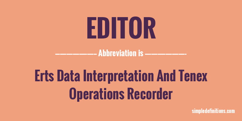 What Does EDITOR Mean SimpleDefinitions
