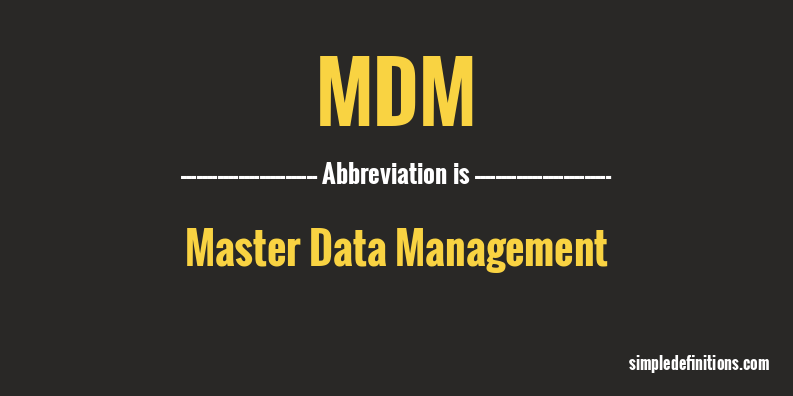 mdm-abbreviation