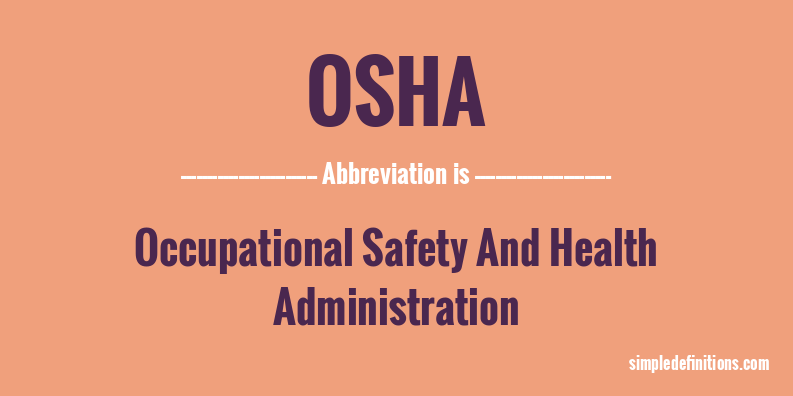 What Does Osha Mean In English