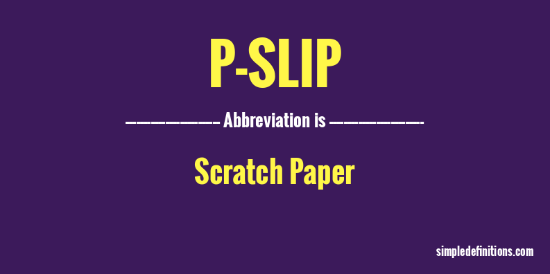 what-does-p-slip-mean-simpledefinitions