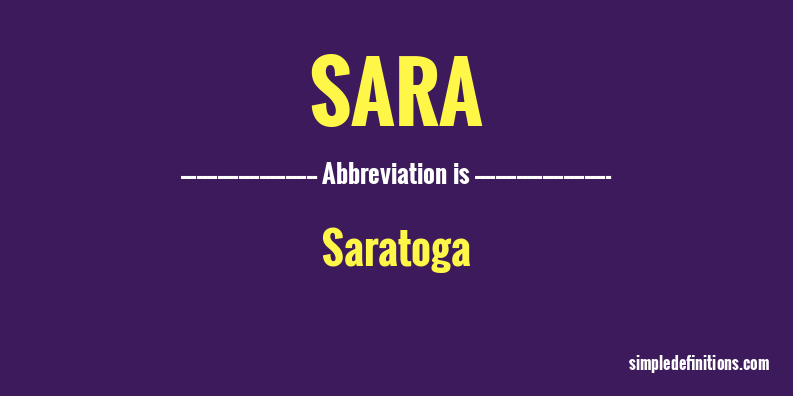 sara-abbreviation