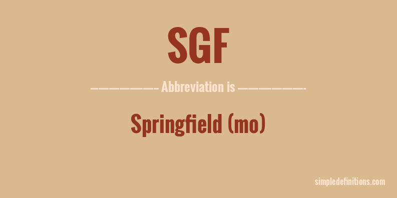 sgf-abbreviation